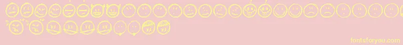 Подробнее о шрифте Sketchysmiley Шрифт Sketchysmiley – жёлтые шрифты на розовом фоне