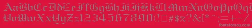 Oldenglish ffy Font – Gray Fonts on Red Background