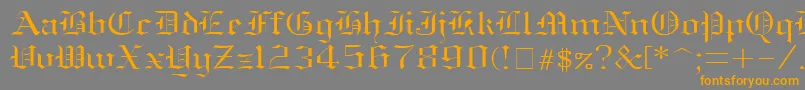 Oldenglish ffy Font – Orange Fonts on Gray Background