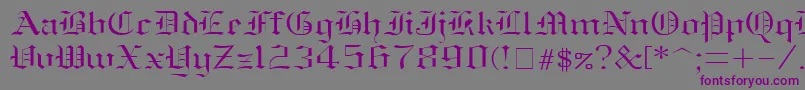 Oldenglish ffy Font – Purple Fonts on Gray Background