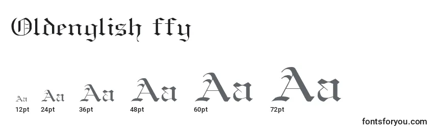 Größen der Schriftart Oldenglish ffy
