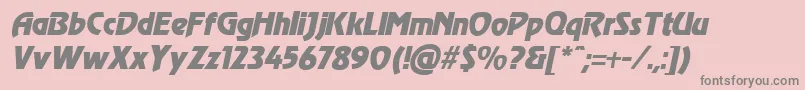 RevelItalic Font – Gray Fonts on Pink Background