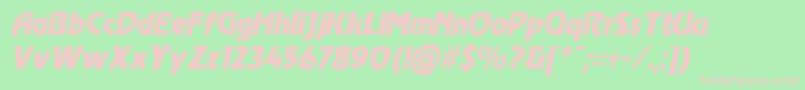 RevelItalic Font – Pink Fonts on Green Background