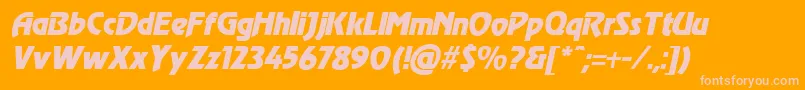 Шрифт RevelItalic – розовые шрифты на оранжевом фоне