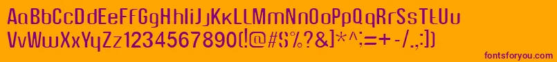 Zeynalabdin Font – Purple Fonts on Orange Background