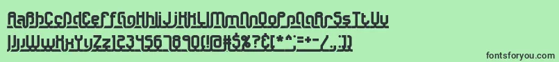 UnderscoreBrk Font – Black Fonts on Green Background