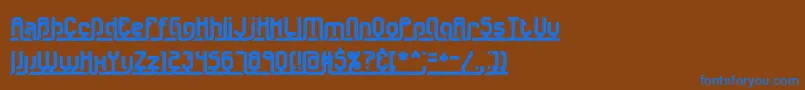 Weitere Informationen zur UnderscoreBrk-Schriftart UnderscoreBrk-Schriftart – Blaue Schriften auf braunem Hintergrund