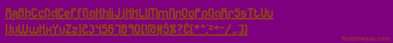 UnderscoreBrk Font – Brown Fonts on Purple Background