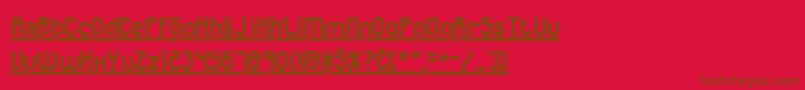 UnderscoreBrk Font – Brown Fonts on Red Background