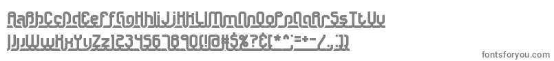 フォントUnderscoreBrk – 白い背景に灰色の文字