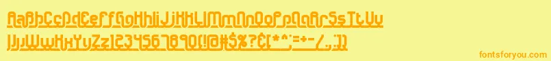 UnderscoreBrk Font – Orange Fonts on Yellow Background