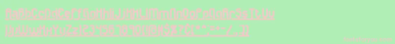 UnderscoreBrk Font – Pink Fonts on Green Background