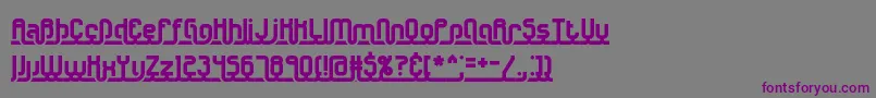 UnderscoreBrk Font – Purple Fonts on Gray Background