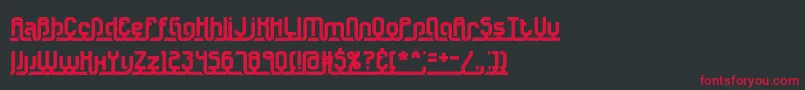 Czcionka UnderscoreBrk – czerwone czcionki na czarnym tle