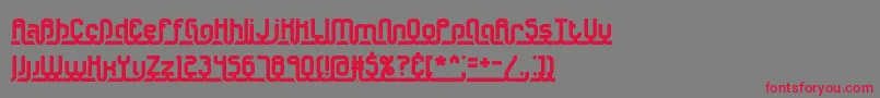 UnderscoreBrk Font – Red Fonts on Gray Background