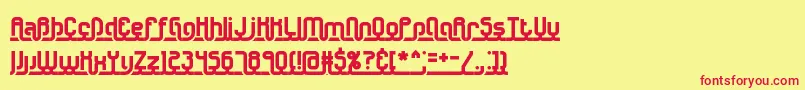 UnderscoreBrk Font – Red Fonts on Yellow Background