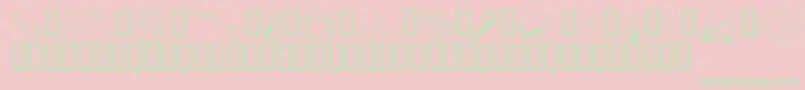 KrKatlingsFourteen Font – Green Fonts on Pink Background