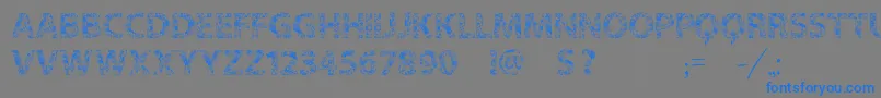 Vtks Flowers In Our Soul Font – Blue Fonts on Gray Background