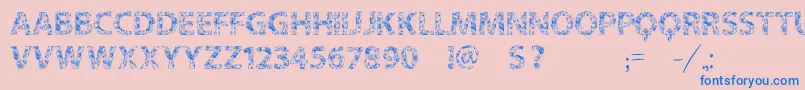 Vtks Flowers In Our Soul Font – Blue Fonts on Pink Background