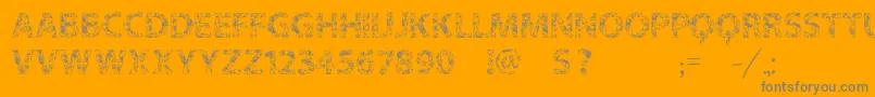 Vtks Flowers In Our Soul Font – Gray Fonts on Orange Background