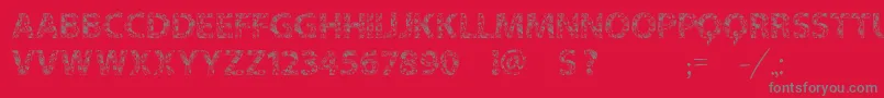 Vtks Flowers In Our Soul Font – Gray Fonts on Red Background