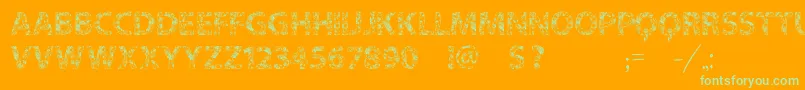 Vtks Flowers In Our Soul Font – Green Fonts on Orange Background