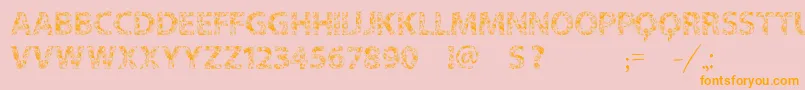 Vtks Flowers In Our Soul Font – Orange Fonts on Pink Background