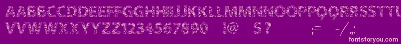 Vtks Flowers In Our Soul Font – Pink Fonts on Purple Background