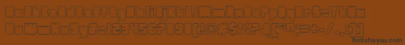 OrangeroyaleClosedoutline Font – Black Fonts on Brown Background