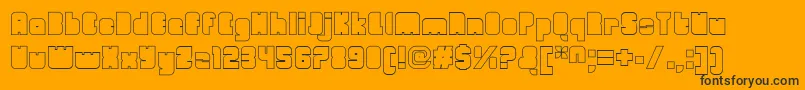 OrangeroyaleClosedoutline Font – Black Fonts on Orange Background