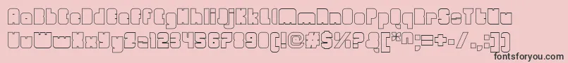 OrangeroyaleClosedoutline Font – Black Fonts on Pink Background