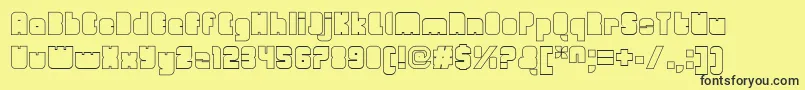 OrangeroyaleClosedoutline Font – Black Fonts on Yellow Background