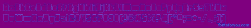 OrangeroyaleClosedoutline Font – Blue Fonts on Purple Background