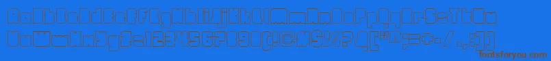 OrangeroyaleClosedoutline Font – Brown Fonts on Blue Background