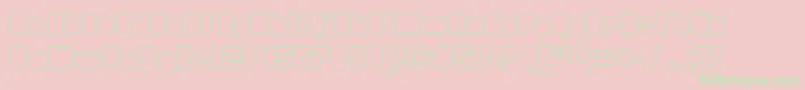 OrangeroyaleClosedoutline-Schriftart – Grüne Schriften auf rosa Hintergrund