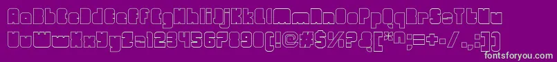 OrangeroyaleClosedoutline Font – Green Fonts on Purple Background