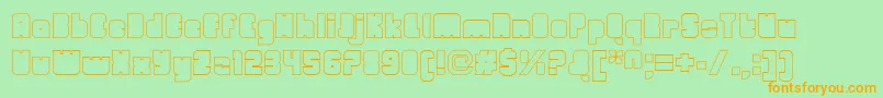 OrangeroyaleClosedoutline Font – Orange Fonts on Green Background