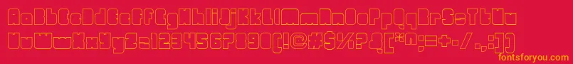 OrangeroyaleClosedoutline Font – Orange Fonts on Red Background