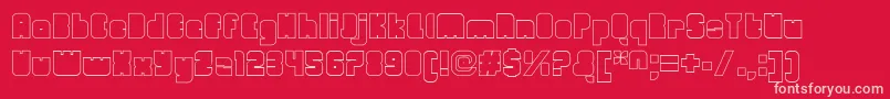 OrangeroyaleClosedoutline Font – Pink Fonts on Red Background