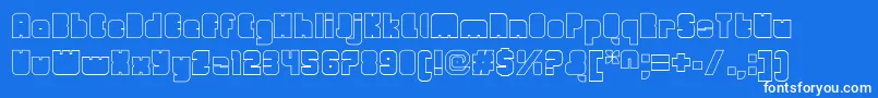 OrangeroyaleClosedoutline Font – White Fonts on Blue Background