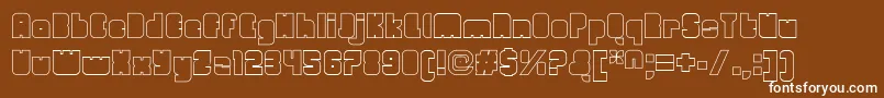 OrangeroyaleClosedoutline Font – White Fonts on Brown Background