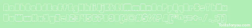 OrangeroyaleClosedoutline Font – White Fonts on Green Background