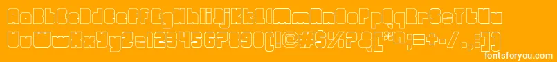 OrangeroyaleClosedoutline Font – White Fonts on Orange Background