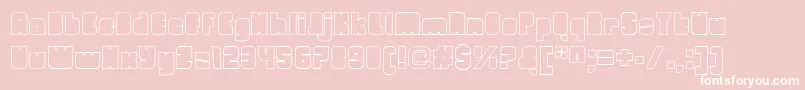 OrangeroyaleClosedoutline Font – White Fonts on Pink Background