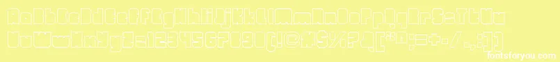 OrangeroyaleClosedoutline Font – White Fonts on Yellow Background