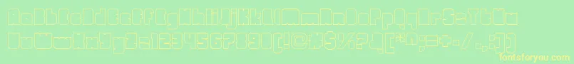 fuente OrangeroyaleClosedoutline – Fuentes Amarillas Sobre Fondo Verde