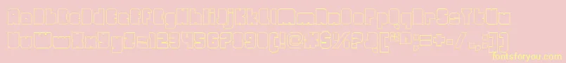 OrangeroyaleClosedoutline Font – Yellow Fonts on Pink Background