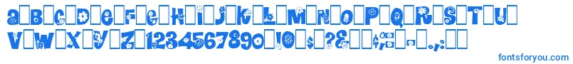 Blomster Font – Blue Fonts on White Background