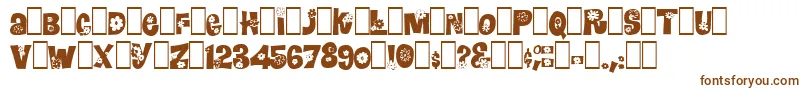 Blomster-fontti – ruskeat fontit valkoisella taustalla