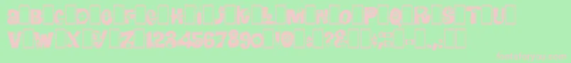 Blomster Font – Pink Fonts on Green Background